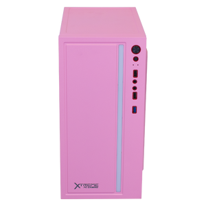 Gabinete Gamer XTREME PC GAMING XST-100 Mini ITX 1 ventilador RGB Rosa XSCGXT0P-V2