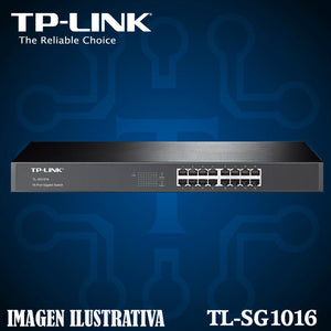 Switch TP-LINK TL-SG1016 16 Puertos Gigabit RJ45 10/100/1000 Mbps