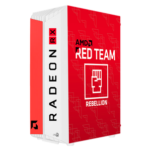 Gabinete Gamer XTREME PC GAMING AMD Red Team Edition Media Torre ATX 1 Fan Cristal Templado RGB Rojo