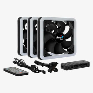 Kit 3 Ventiladores AEROCOOL EDGE 14 PRO ARGB 140mm + Control