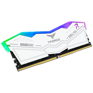 Memoria RAM DDR5 32GB 6000MT/s TEAMGROUP T-FORCE DELTA RGB 2x16GB Blanco FF4D532G6000HC38ADC01