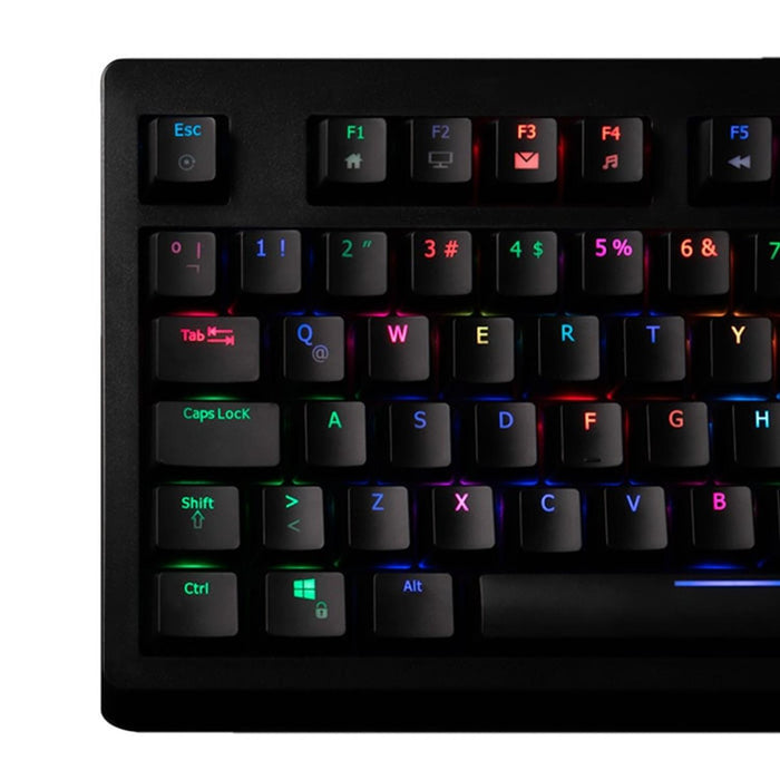 Teclado Gamer Mecanico VSG Quasar Switch Rojo RGB Negro VG-K387-BLK-RED