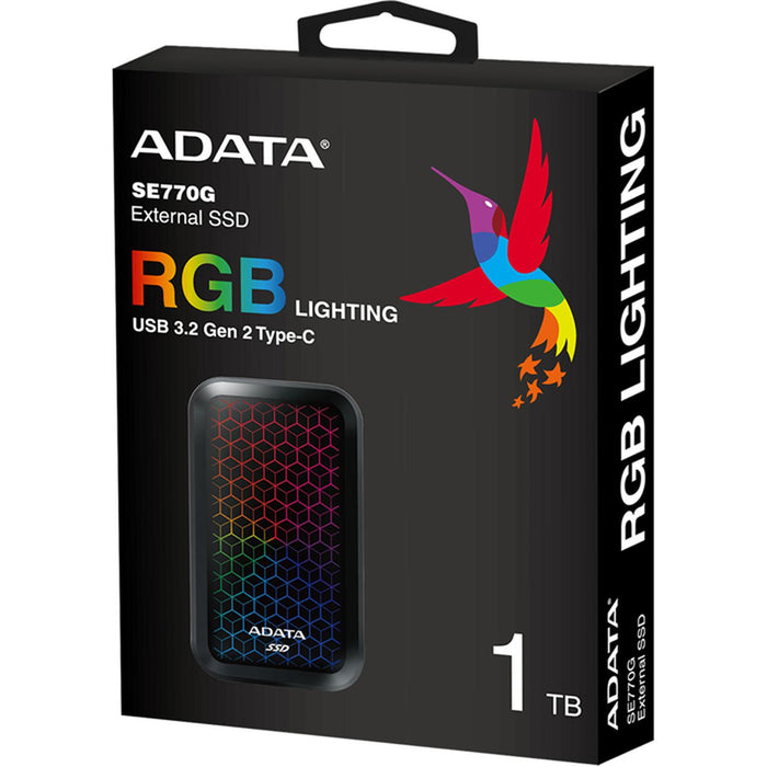 Disco Duro Externo SSD 1TB ADATA SE770G USB 3.2 Tipo C RGB Xbox One Mac