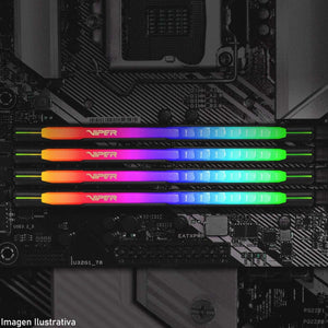 Memoria RAM DDR4 32GB 3600MT/s PATRIOT VIPER STEEL RGB 1x32GB Gris PVSR432G360C0