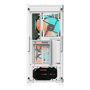 Gabinete Gamer GIGABYTE C301 GLASS WHITE E-ATX 4 Fan ARGB Cristal Templado GB-C301GW