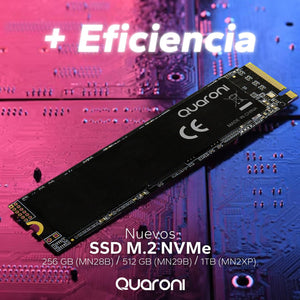 Unidad de Estado Solido SSD M.2 1TB QUARONI NVMe PCIe 3.0 3500/3000 MB/s MN2XP