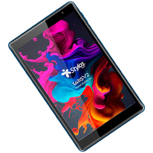Tablet 8” STYLOS Taris V2 Quad Core 2GB 32GB WiFi Android 11 Funda TPU USB-C Azul STTA81A
