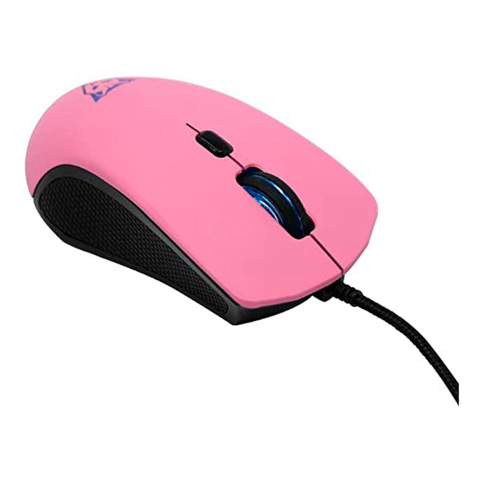 Mouse Gamer optico OCELOT RGB 3200DPI Alambrico 6 botones Rosa / Negro OGMM03