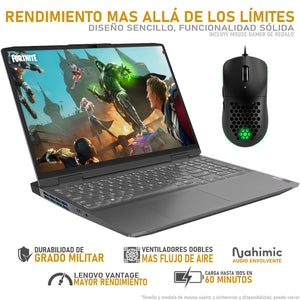 Laptop Gamer LENOVO LOQ NVIDIA GeForce RTX 2050 Intel Core I5 12450H 24GB RAM 1.5TB SSD 15.6" Windows 11 Home Teclado en Español + Mouse DXT Gaming