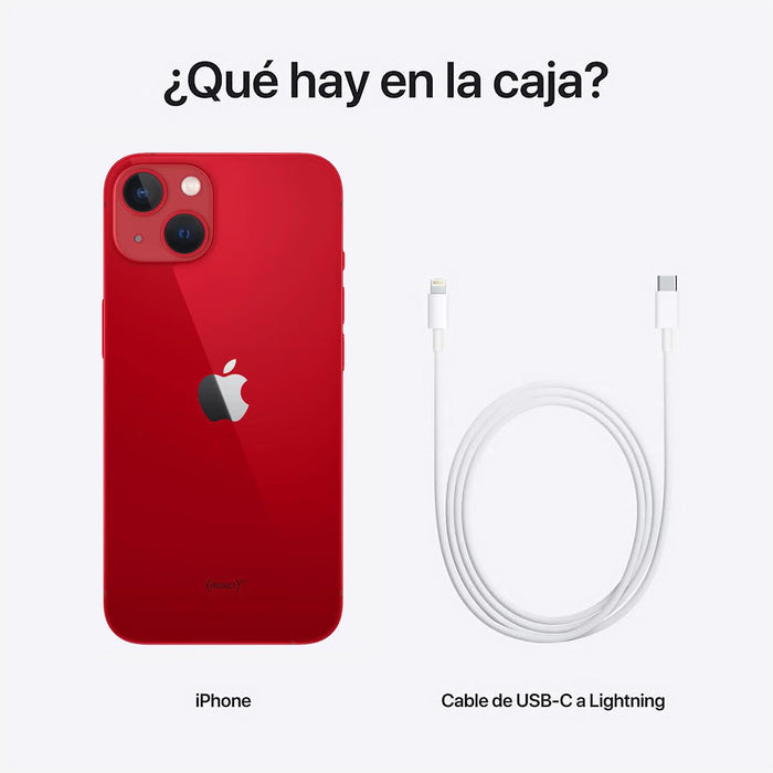 Celular APPLE iPhone 13 128GB OLED Retina XDR 6.1" Rojo + Audifonos Reacondicionado