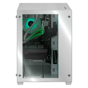 Gabinete Gamer XTREME PC GAMING Counter Strike Edition Media Torre ATX 4 Fan Cristal Templado RGB Blanco