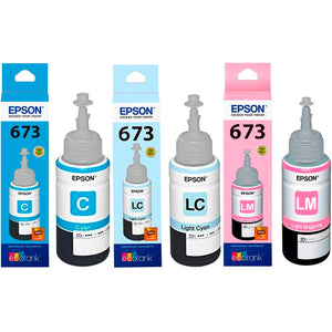 Kit 6 Botellas Tinta EPSON T673 Color L800 L805 L810 L850 L1800