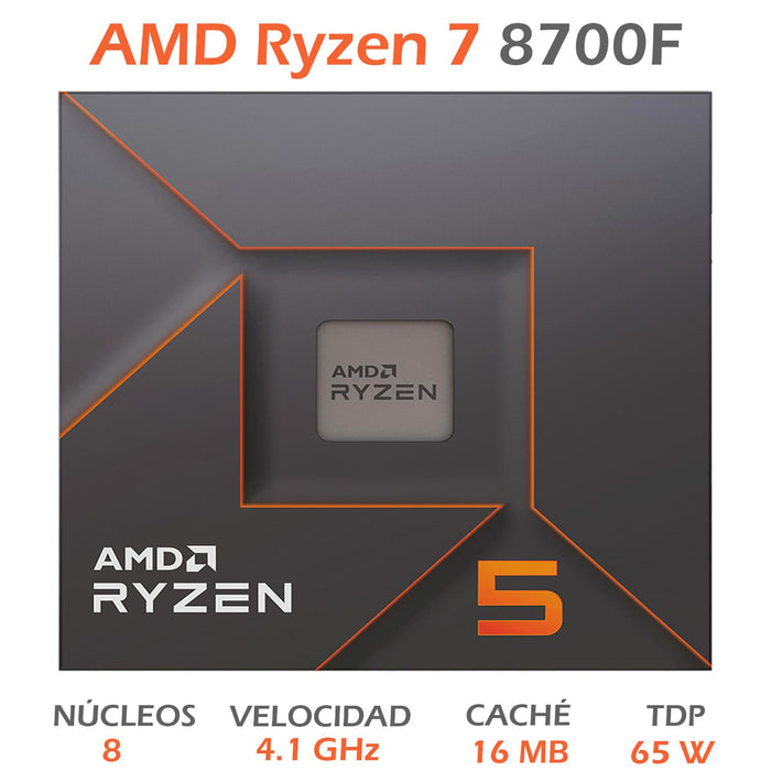 Procesador AMD RYZEN 7 8700F 4.1 GHz Octa Core AM5 100-100001590BOX