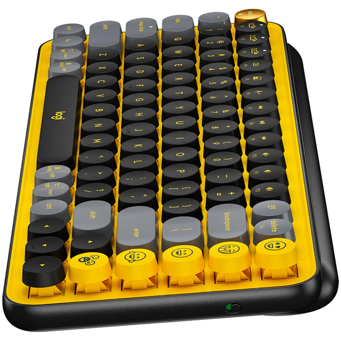 Teclado Inalambrico LOGITECH POP Keys Mecanico Bluetooth USB Amarillo