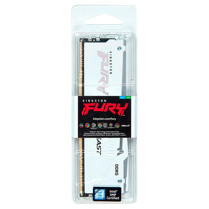 Memoria RAM DDR5 32GB 5600MT/s KINGSTON FURY BEAST RGB 1x32GB Blanco KF556C36BWEA-32