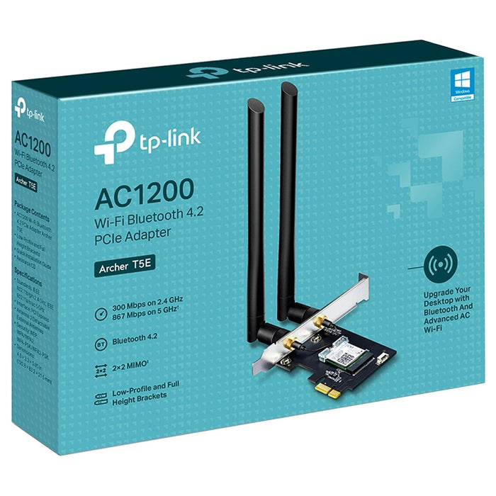 Tarjeta de Red TP-LINK ARCHER T5E PCI Express Wi-Fi 5 AC1200 Doble Banda 1200MBPS 802.11ac