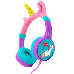 Audifonos Kids NECNON Hipoalergenico Jack 3.5 x 2 Ajustable NBHK-UNICORN