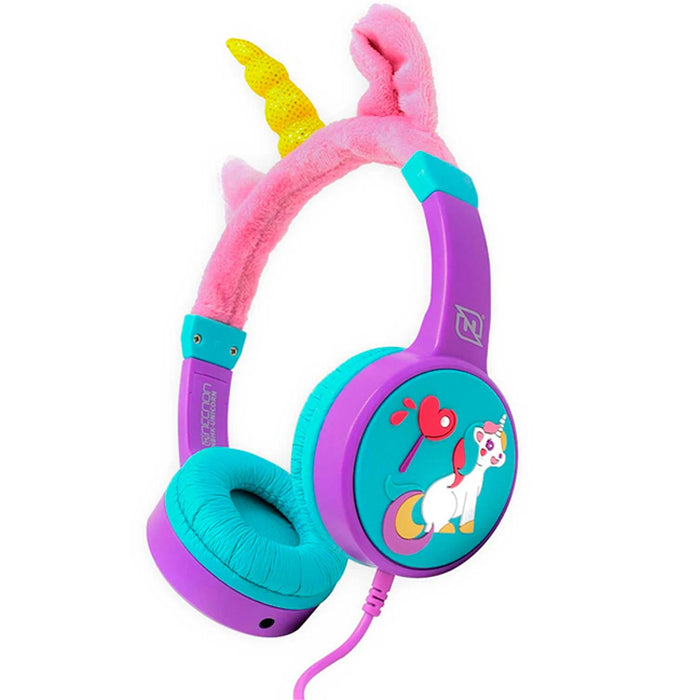 Audifonos Kids NECNON Hipoalergenico Jack 3.5 x 2 Ajustable NBHK-UNICORN