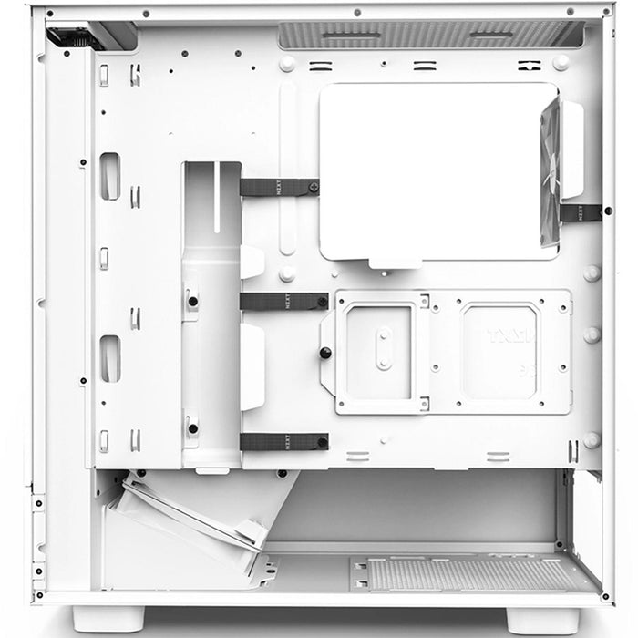 Gabinete Gamer NZXT H5 FLOW ATX Media Torre 2 Fan Cristal Templado USB-C Blanco CC-H51FW-01