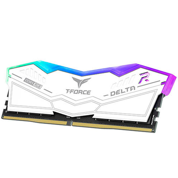 Memoria RAM DDR5 16GB 5200MT/s TEAMGROUP T-FORCE DELTA RGB 1x16GB Blanco FF4D516G5200HC40C01