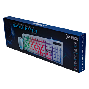 Kit Gamer Teclado y Mouse BATTLE MASTER XTREME PC GAMING Alámbrico Retroiluminación 3600dpi Rosa KXT330PK