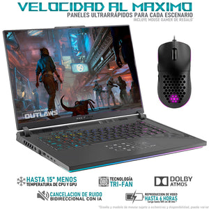 Laptop Gamer ASUS ROG Strix G16 NVIDIA GeForce RTX 4060 8GB Intel Core I7 13650HX 32GB RAM 1.5TB SSD 16" Windows 11 Home Teclado en Español + Mouse DXT Gaming