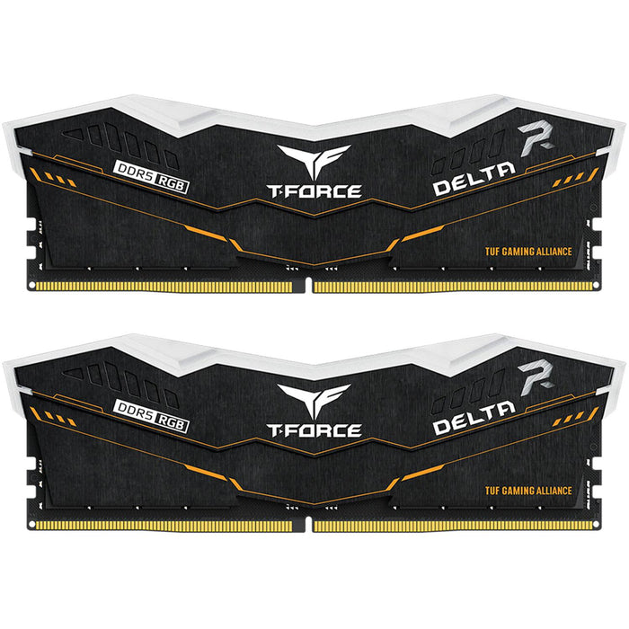 Memoria RAM DDR5 32GB 5200MT/s TEAMGROUP T-FORCE DELTA TUF GAMING ALLIANCE RGB 2x16GB Negro FF5D532G5200HC40CDC01