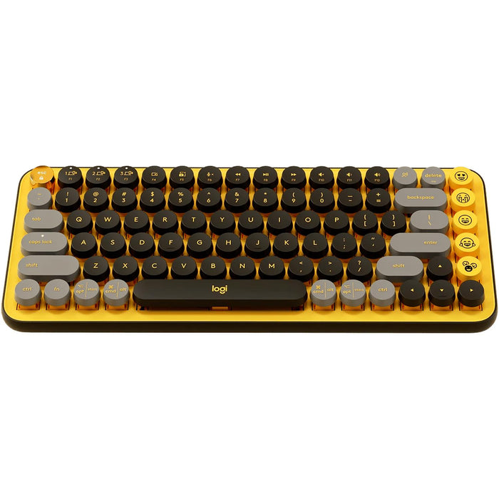 Teclado Inalambrico LOGITECH POP Keys Mecanico Bluetooth USB Amarillo