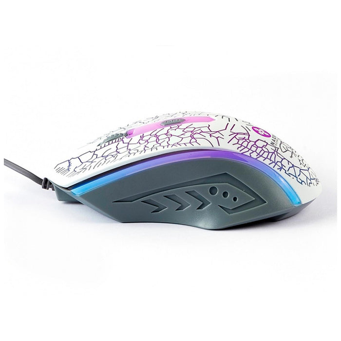 Mouse Gamer NACEB NA-592BLA RGB 1200dpi 4 Botones Blanco