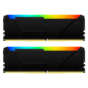 Memoria RAM DDR5 64GB 5200MT/s KINGSTON FURY BEAST RGB 2x32GB Negro KF552C36BBEAK2-64