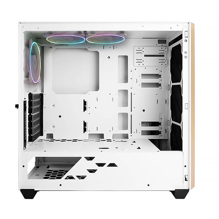 Gabinete Gamer IN WIN 216 E-ATX Media Torre Cristal Templado Blanco IW-CS-216-3ASP120