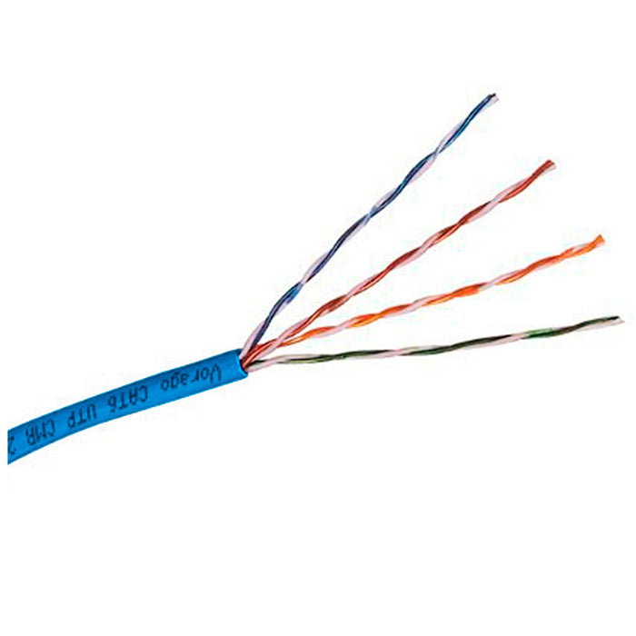 Bobina Cable VORAGO CAB-301 UTP Cat 6 Azul 305 MTS