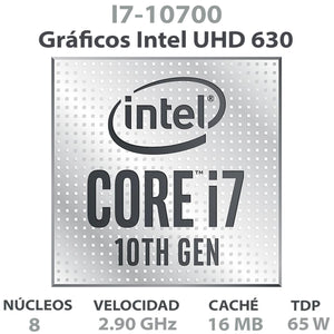 Procesador INTEL Core I7 10700 4.8 GHz Octa Core 1200 BX8070110700