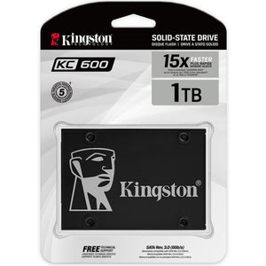 Unidad de Estado Solido SSD 2.5 1TB KINGSTON KC600 SATA III 550/520 MB/s SKC600/1024G