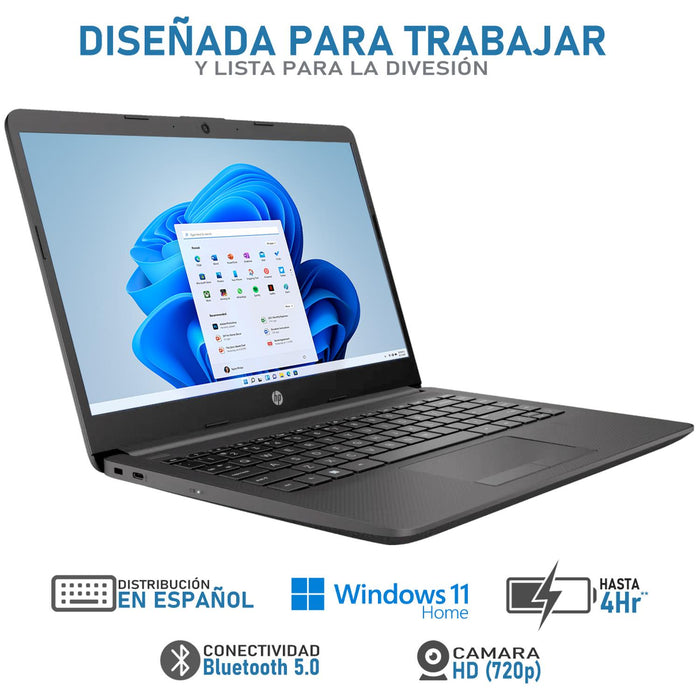 Laptop HP 245 G9 AMD Ryzen 3 3250U 8GB RAM 256GB SSD 14" Windows 11 Home Teclado en Español