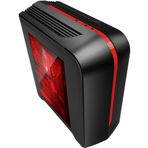 Gabinete Gamer GAME FACTOR CSG500 Micro ATX 2 ventiladores USB 3.0 Rojo