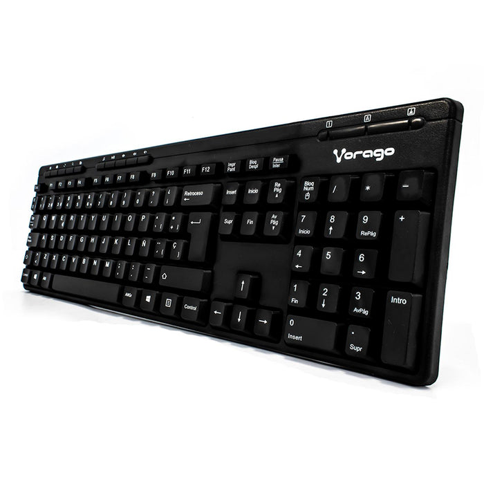 Teclado VORAGO Multimedia USB Negro KB-202