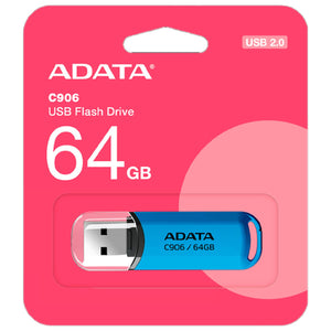 Memoria USB 64GB ADATA C906 2.0 Flash Drive Azul AC906-64G-RWB
