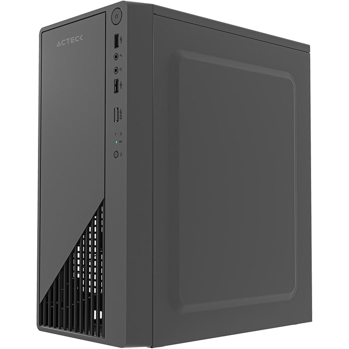 Gabinete ACTECK KIOTO GC220F Micro ATX Mini Torre Fuente 500W Metalico Negro AC-939539