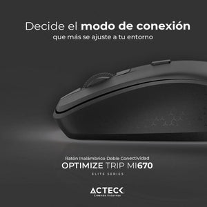 Kit Teclado y Mouse Inalambrico ACTECK 2.4GHz 1600DPI Negro