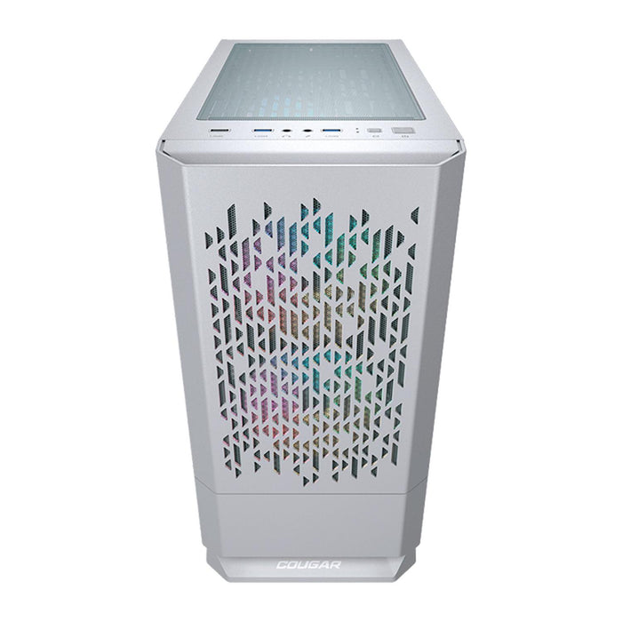 Gabinete Gamer COUGAR MG140 Air RGB controladora Cristal templado Mini ITX 3 FAN Blanco 385JM80.0002