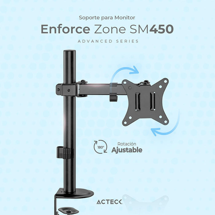 Soporte de escritorio ACTECK ENFORCE ZONE SM450 Para Monitor Ajustable Negro AC-934596