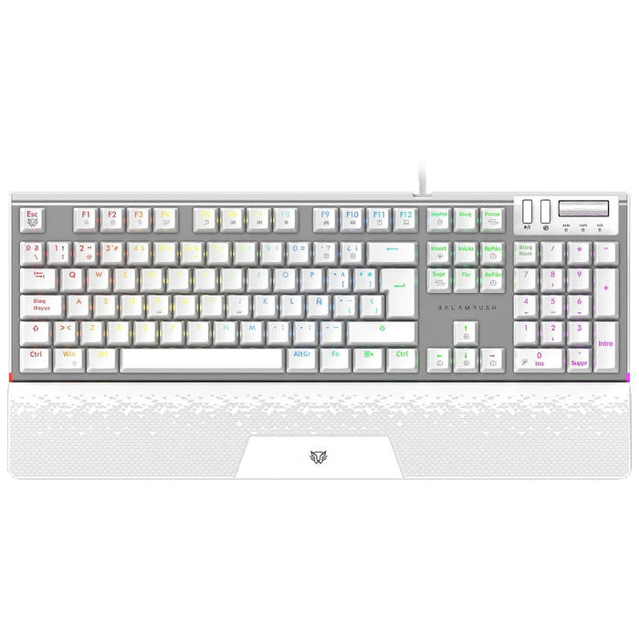 Kit Teclado y Mouse BALAM RUSH Alambrico 12800dpi Blanco