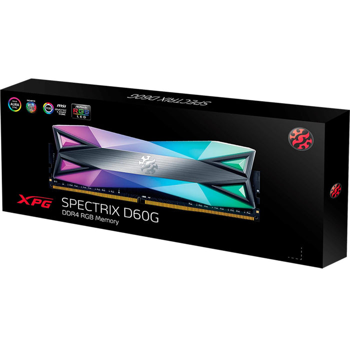 Memoria RAM DDR4 16GB 3200MHz XPG SPECTRIX D60G RGB 1x16GB Gris AX4U320016G16A-ST60