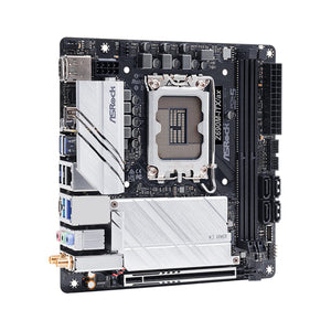 Tarjeta Madre ASROCK Z690M-ITX/AX LGA 1700 2x DDR4 2x M.2 PCIe 5.0 USB-C WIFI 6E BT 5.3 Mini ITX