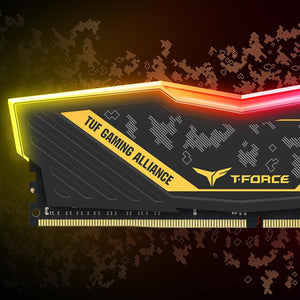 Memoria RAM DDR4 32GB 3200MHz TEAMGROUP T-FORCE DELTA TUF GAMING RGB 1x32GB Negro TF9D432G3200HC16F01