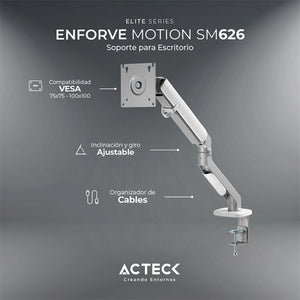 Brazo articulado para Monitor ACTECK ENFORCE MOTION SM626 hasta 32 pulgadas Ajustable AC-936569