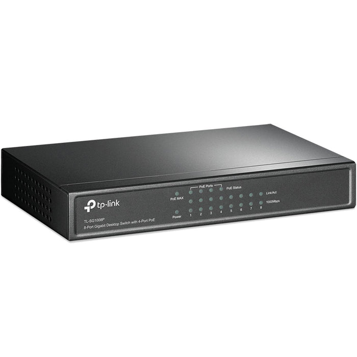 Switch TP-LINK TL-SG1008P 8 Puertos Gigabit Ethernet 10/100/1000Mbps PoE 802.3af