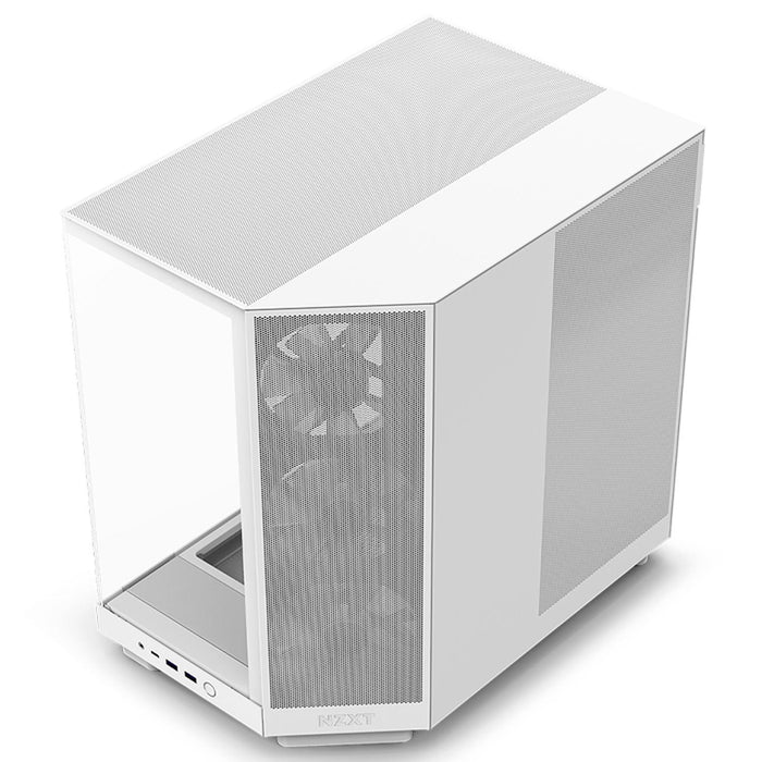 Gabinete Gamer NZXT H6 Flow RGB ATX 3 Fan Cristal Templado USB-C Blanco CC-H61FW-R1