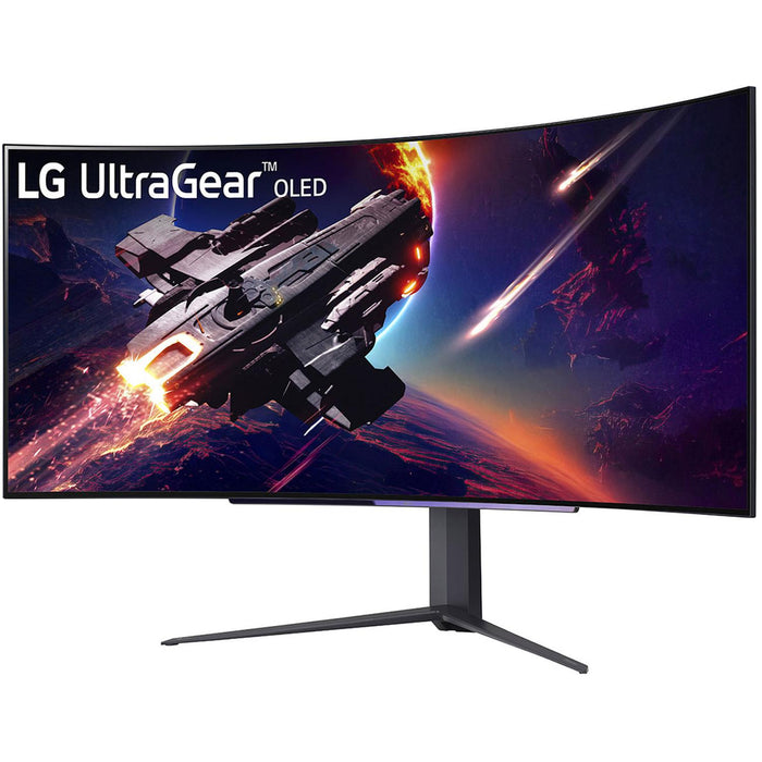 Monitor Gamer Curvo OLED 45 LG UltraGear 0.03ms 240Hz WQHD Ultra Wide HDMI DP FreeSync 45GR95QE-B